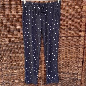Lucky Brand Women's Small Blue Star Print Lounge Pants Pajama Navy Loungewear